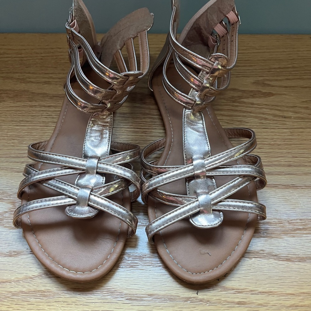 Anna Metallic Strappy Sandals